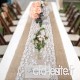 Chemin de table en dentelle Godea - Vintage et rustique - Jute shabby cousue - Décorations de table pour mariage en extérieur  fête - B07FTDQGV1